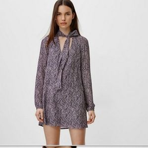 Aritzia Talula Cadogan floral tie neck shift dress